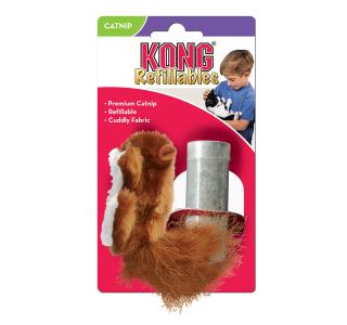 KONG игрушка для кошек "Белка" с тубом кошачьей мяты