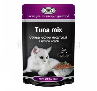 GINA Паучи для кошек Тунец микс