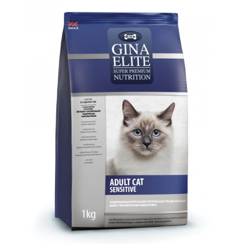 GINA Elite Cat Sensitive UK корм для кошек Сенситив, 400 гр