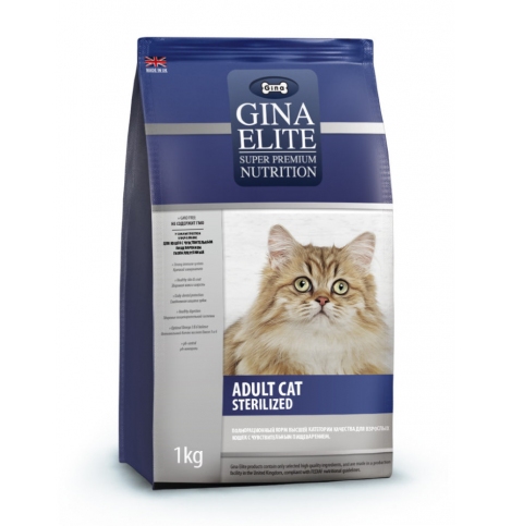 GINA Elite Cat Sterilized UK корм для стерилизованных кошек