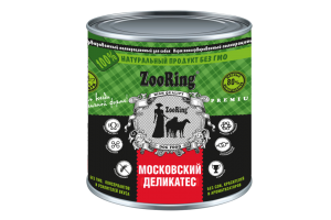 ZOORING МОСКОВСКИЙ ДЕЛИКАТЕС Консервы для всех пород собак, 850 гр