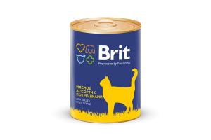 Brit Premium консервы для кошек, мясное ассорти с потрошками, 340г