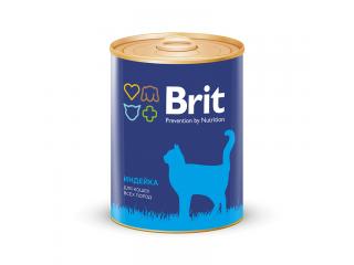 Brit Premium консервы для кошек, индейка, 340г