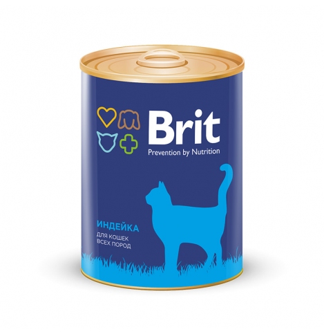 Brit Premium консервы для кошек, индейка, 340г