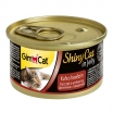 GimCat ShinyCat консервы для кошек из цыпленка с говядиной 70г