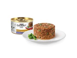 Gourmet Консервы для кошек Гурмэ Голд Нежные биточки с ягненком и зеленой фасолью, 85г