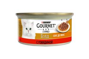 Gourmet соус де-люкс консервы для кошек говядина, 85г