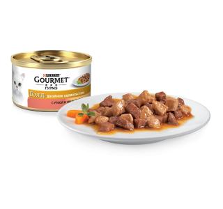 Gourmet Консервы для кошек Гурмэ Голд Двойное удовольствие с уткой и индейкой, 85г