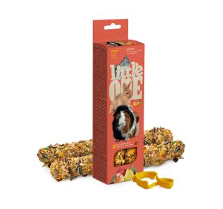 Little One Палочки для морских свинок, кроликов и шиншилл с фруктами, 2*60г