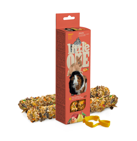 Little One Палочки для морских свинок, кроликов и шиншилл с фруктами, 2*60г