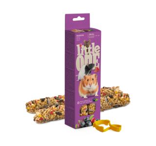 Little One Палочки для хомяков, крыс, мышей и песчанок с ягодами, 2*60г