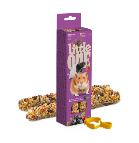 Little One Палочки для хомяков, крыс, мышей и песчанок с ягодами, 2*60г