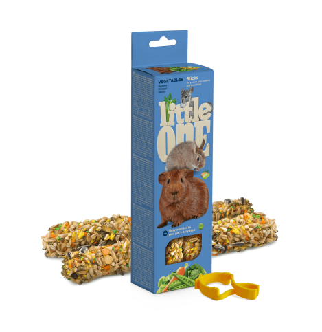 Little One Палочки для морских свинок, кроликов и шиншилл с овощами, 2*60г