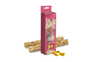Little One Палочки для хомяков, крыс, мышей и песчанок с воздушным рисом и орехами, 2 * 55г