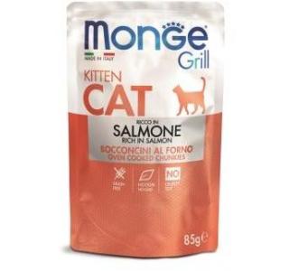 Monge Cat Grill Влажный корм для котят с норвежским лососем, пауч 85 г