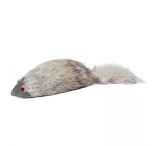 Игрушка SQ4 для кошек "Мышь серая с пищалкой", 90-100мм