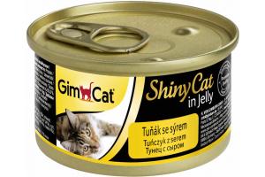 GIMCAT SHINYCAT консервы для кошек из тунца с сыром, 70г