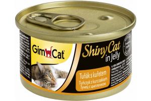 GIMCAT SHINYCAT консервы для кошек из тунца с цыпленком, 70 г