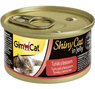 GIMCAT SHINYCAT консервы для кошек из тунца с лососем в желе, 70г