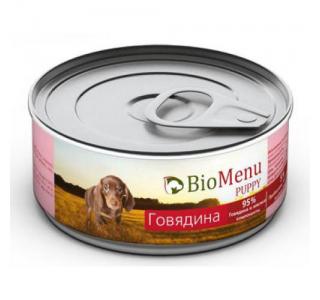 BioMenu PUPPY Консервы для ЩЕНКОВ Говядина 95%-МЯСО 100гр