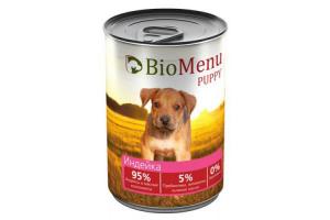 BioMenu PUPPY Консервы для ЩЕНКОВ Индейка 95%-МЯСО 410гр