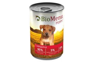 BioMenu PUPPY Консервы для ЩЕНКОВ Говядина 95%-МЯСО 410гр