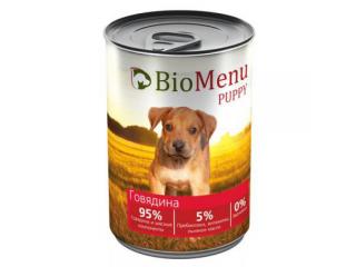 BioMenu PUPPY Консервы для ЩЕНКОВ Говядина 95%-МЯСО 410гр