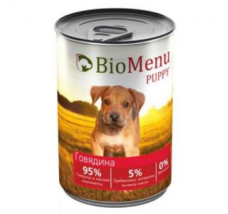 BioMenu PUPPY Консервы для ЩЕНКОВ Говядина 95%-МЯСО 410гр