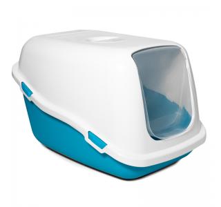 Туалет P920 для кошек закрытый, синий, 570*390*350мм