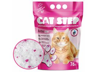 CAT STEP Arctic Pink Cиликагелевый наполнитель для кошачьего туалета, 7,6л