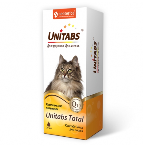 Unitabs Total, витамины для кошек, 20 мл