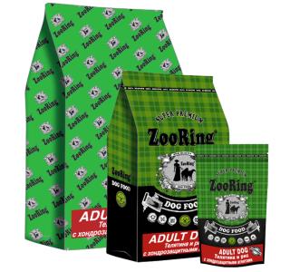 ZOORING  Adult Dog (Сухой корм для взрослых собак средних и крупных пород ) Телятина и рис с хондрозащитными агентами, 2кг