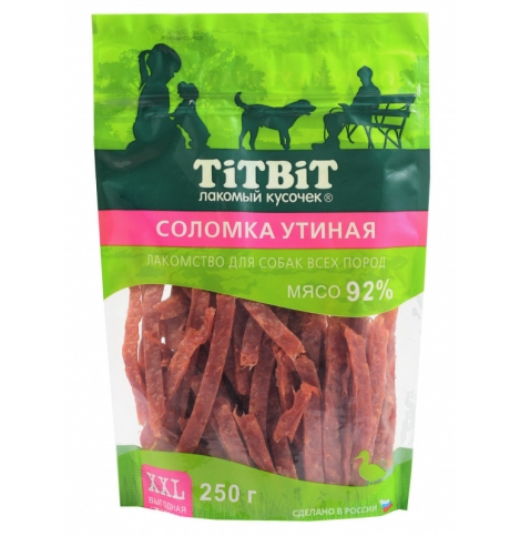 TiTBiT Соломка утиная для собак всех пород 250 г - XXL