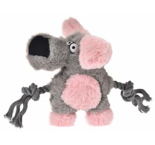 HomePet Игрушка для собак Собачка плюш с канатами с пищалкой, 22 х 16 см