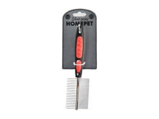 HOMEPET SILVER SERIES 20 см х 5 см расческа металлическая двухсторонняя