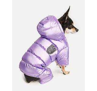 Утеплённый комбинезон для собак Zoozavr сиреневый 35