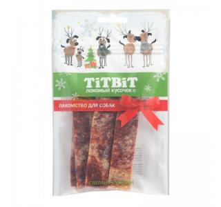 TiTBiT Мраморные стейки из говядины для собак (Новогодняя коллекция), 80 г