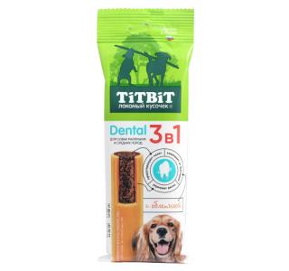 TiTBiT Профилактическое лакомство DENTAL 3в1 с облепихой для собак мелких и средних пород, 110 г