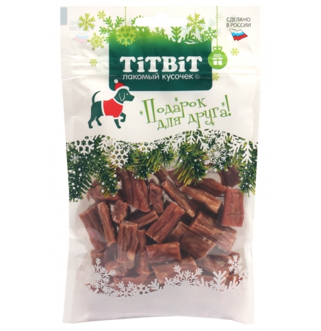 TiTBiT Колбаски телячьи для собак (Новогодняя коллекция), 80 г