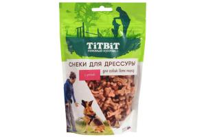 TiTBiT Снеки для дрессуры лакомства для собак всех пород с уткой, 100 г