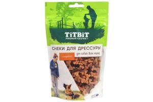 TiTBiT Снеки для дрессуры лакомства для собак всех пород с индейкой, 100 г