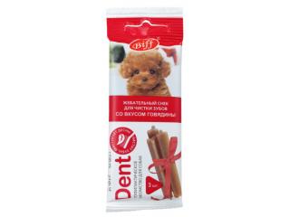 Biff Жевательный снек DENT со вкусом говядины для собак мини пород, 3 шт.