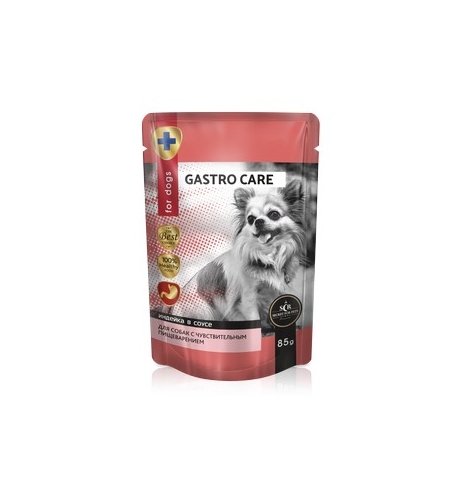 Secret for Pets Gastro care для собак с чувствительным пищеварением кусочки с индейкой в соусе, 85г