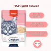 Wanpy Cat Пауч для кошек из курицы и креветок, 85 г