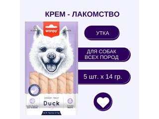 Wanpy Dog Крем лакомство для собак "нежное пюре" из утки, 1шт - 14г