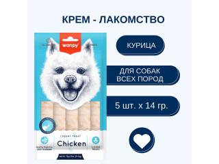 Wanpy Dog Крем лакомство для собак "нежное пюре" из курицы, 1 шт - 14г