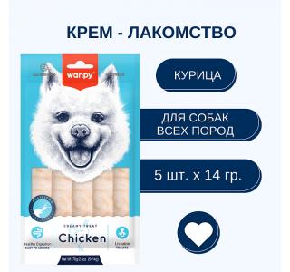 Wanpy Dog Крем лакомство для собак "нежное пюре" из курицы, 1 шт - 14г
