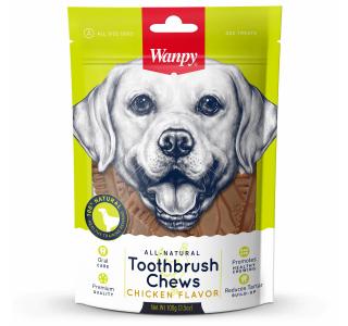 Wanpy Dog Лакомство для собак "Зубные щетки со вкусом курицы", 100г