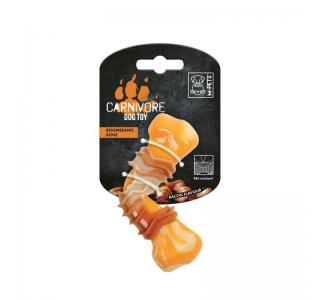 M-PETS Игрушка для собак Карнивор кость бумеранг, вкус бекона, цвет желтый, 15.5x6.1x3.7 см