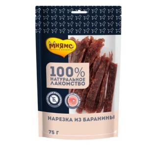 Мнямс Лакомство для собак Нарезка из баранины 75г